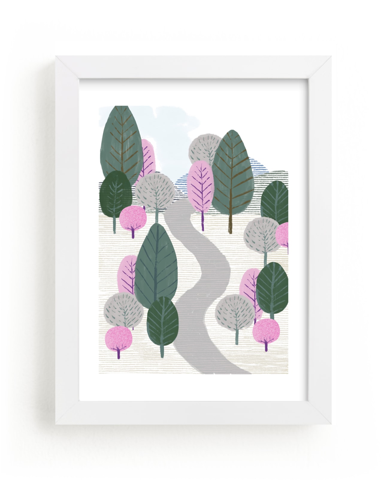 "Little walk in the forest" - Art Print by Marta. in beautiful frame options and a variety of sizes.