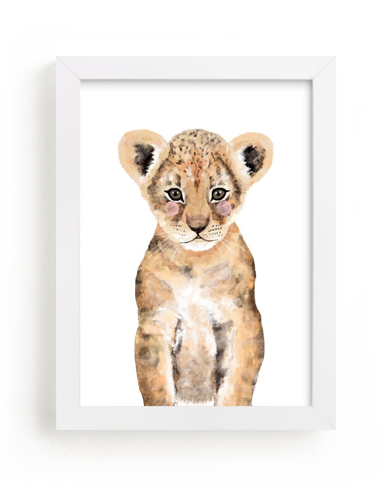 "Baby Animal Lion" - Art Print by Cass Loh in beautiful frame options and a variety of sizes.