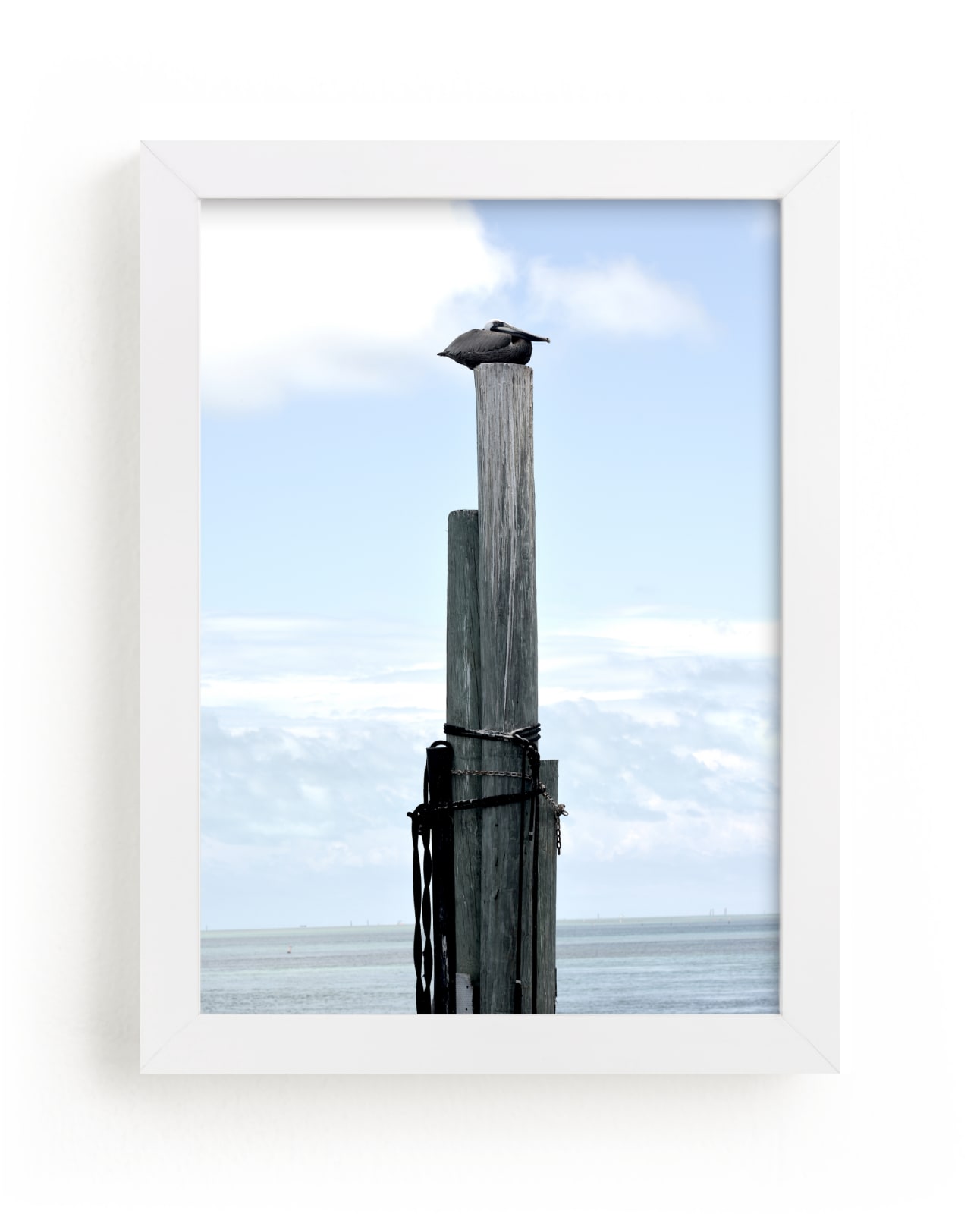 "Pelican's Post" by Jonathan Brooks in beautiful frame options and a variety of sizes.