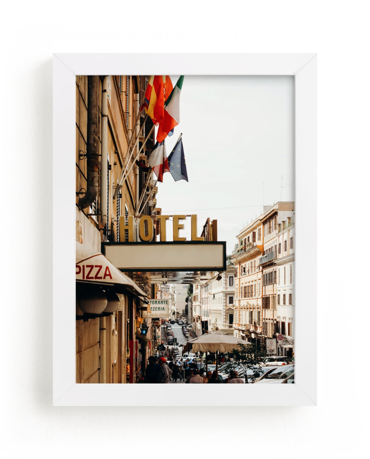 "Hotels of Rome" by Becca Frederick in beautiful frame options and a variety of sizes.