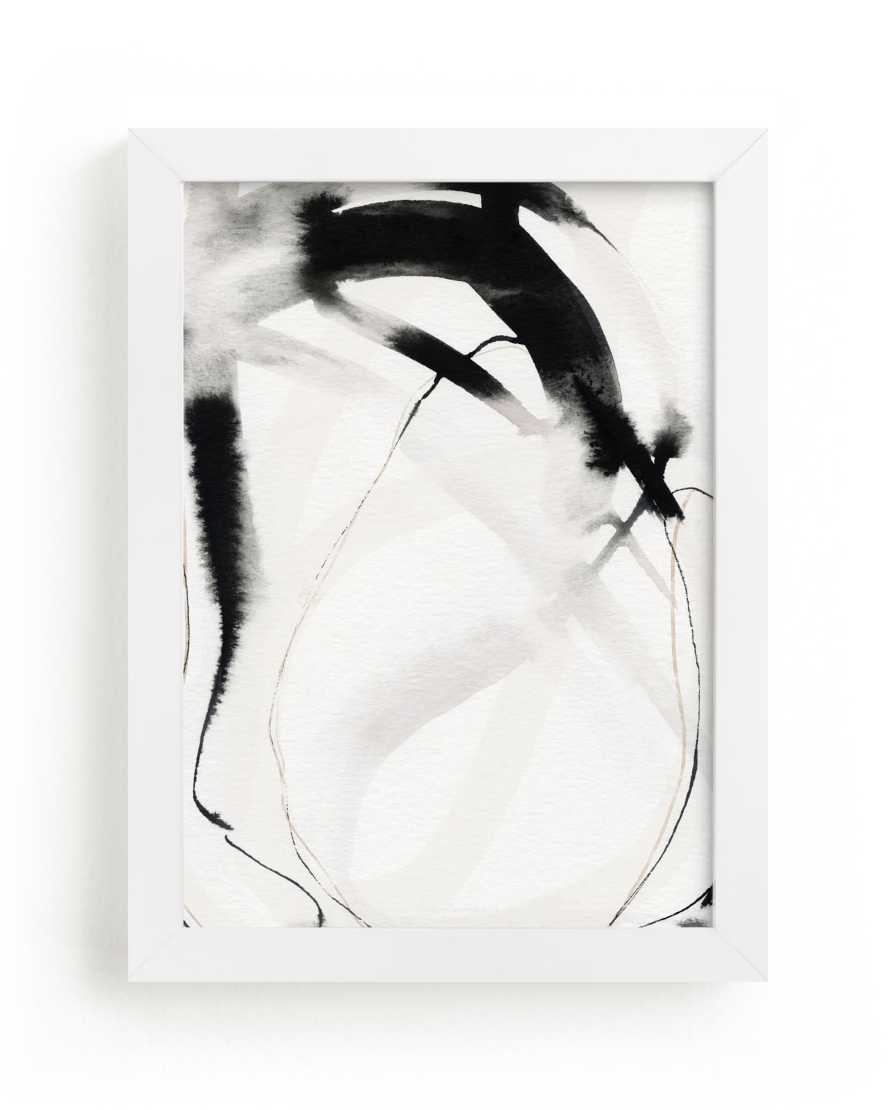 "Engage" - Art Print in Charcoal by Melanie Severin - Framed