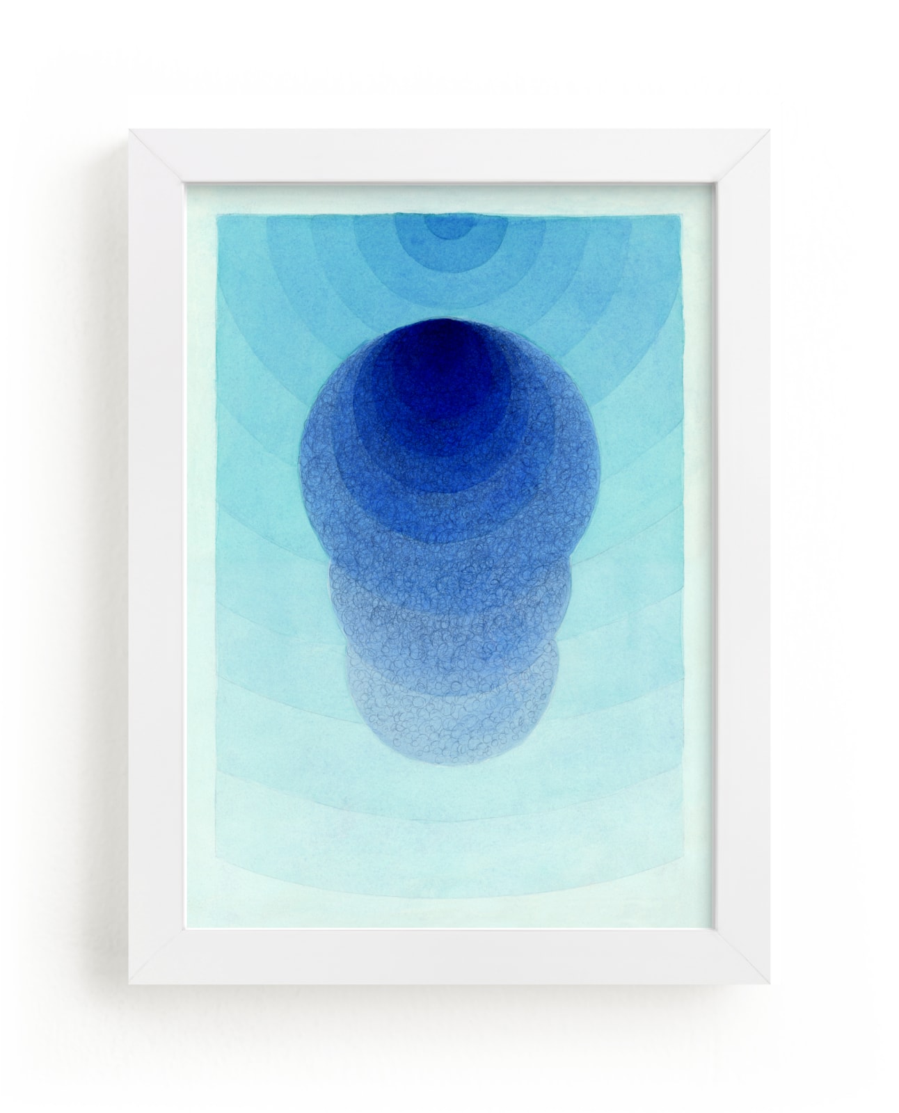 "Abstract Minimal Drawing, Rise" by Kathleen Ney in beautiful frame options and a variety of sizes.