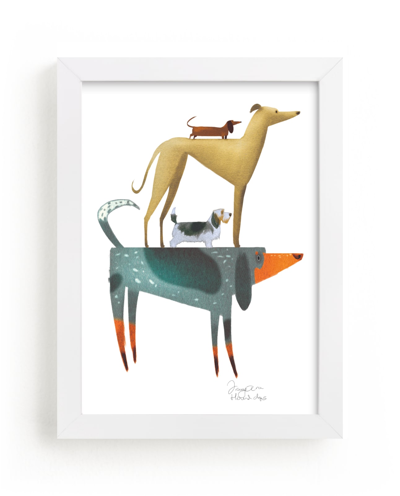 "Hound Dogs" by Tracy Ann in beautiful frame options and a variety of sizes.