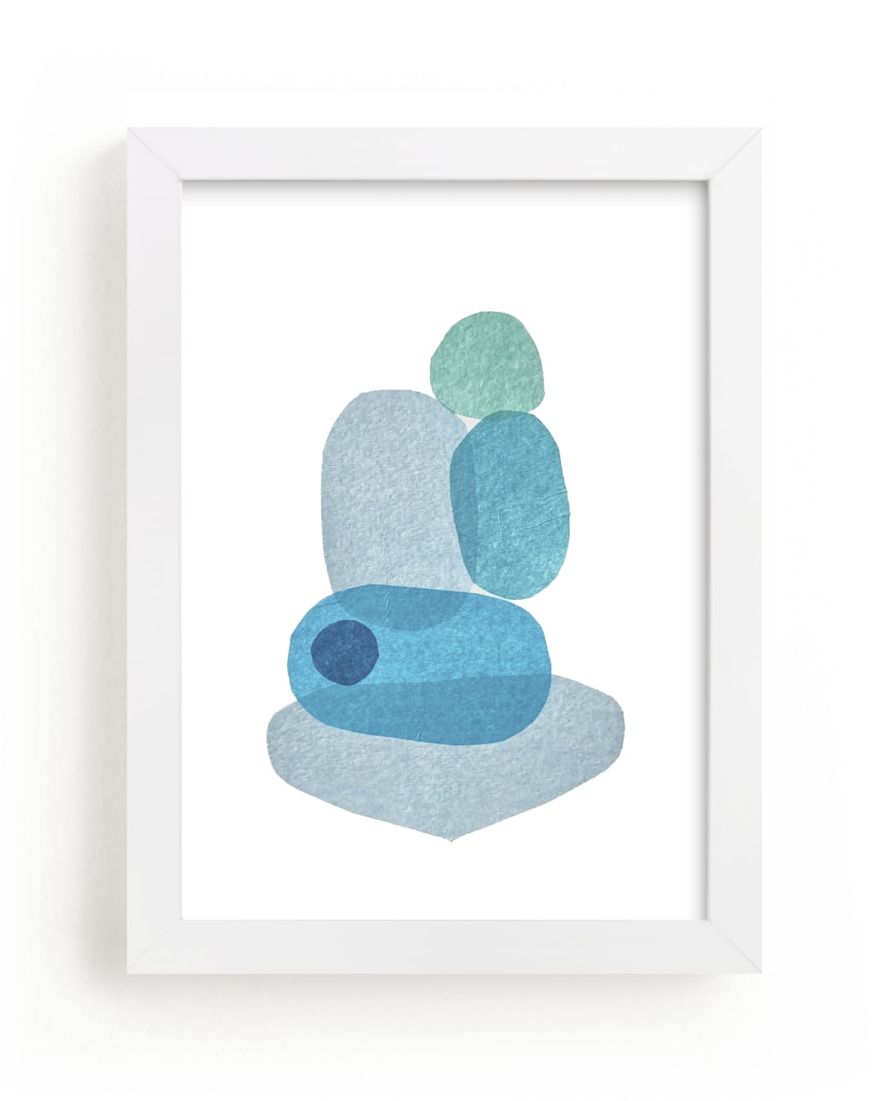 "moody blue totem" by tina johnson in beautiful frame options and a variety of sizes.