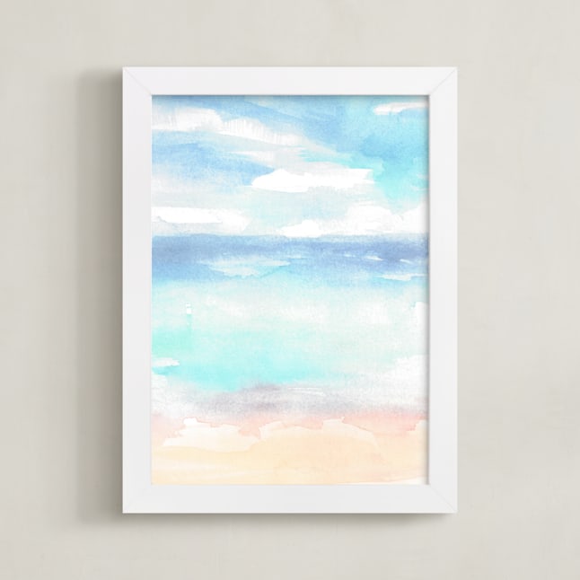"Summer Dreams" - Art Print in beach bomb by Jenny Partrite - Framed