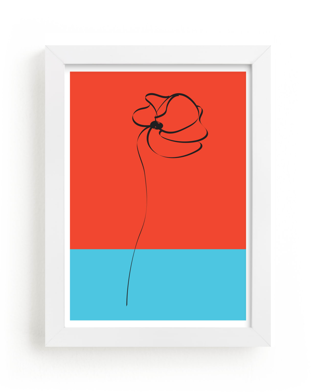 "Poppy in Water" by Skipper Designs in beautiful frame options and a variety of sizes.