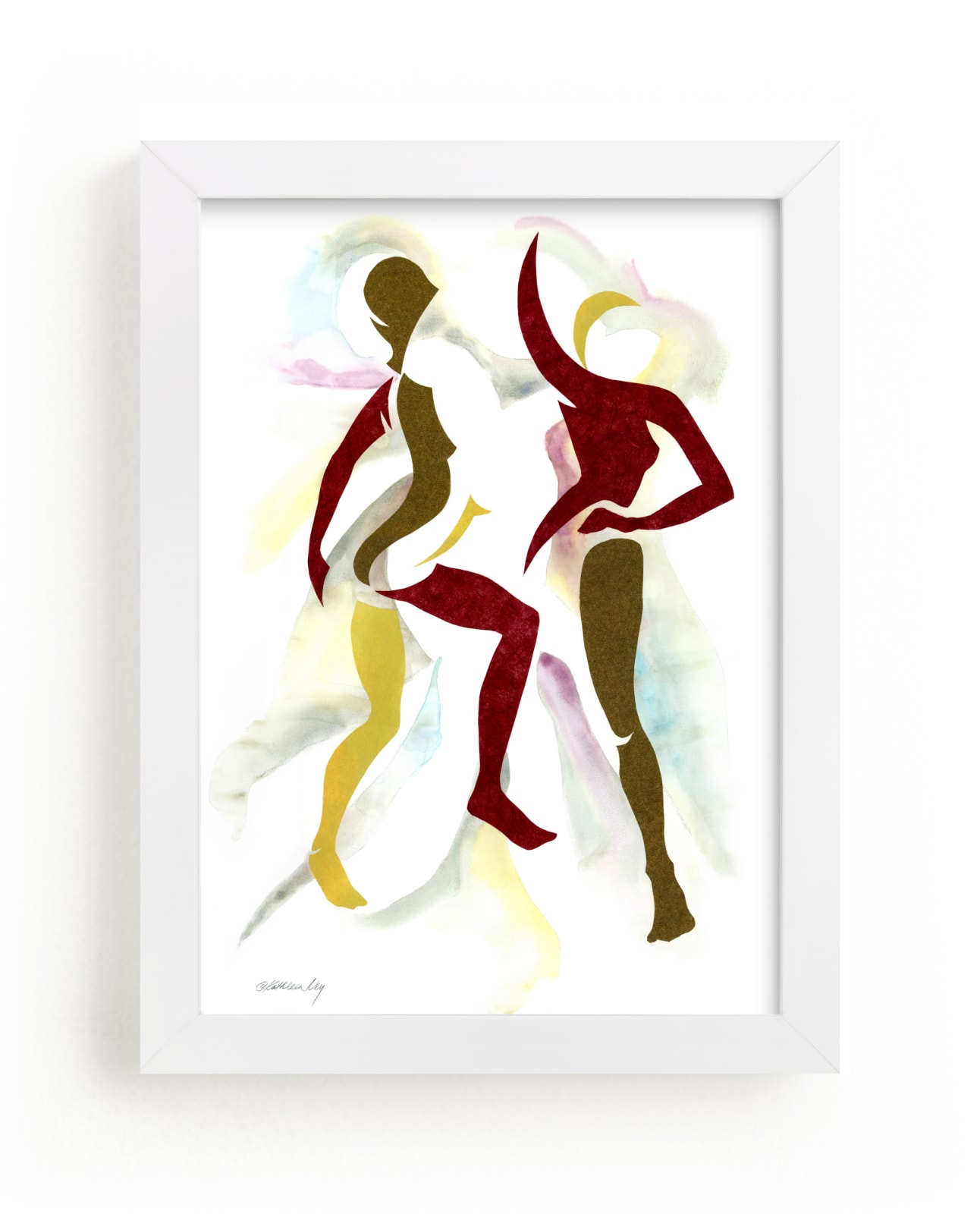 "Abstract Figure Collage, Movement VII" by Kathleen Ney in beautiful frame options and a variety of sizes.