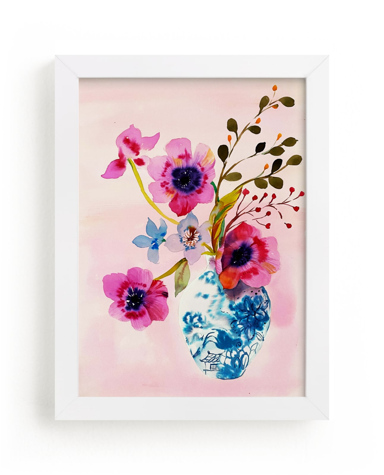 "flower in vase" by Tae Lee in beautiful frame options and a variety of sizes.