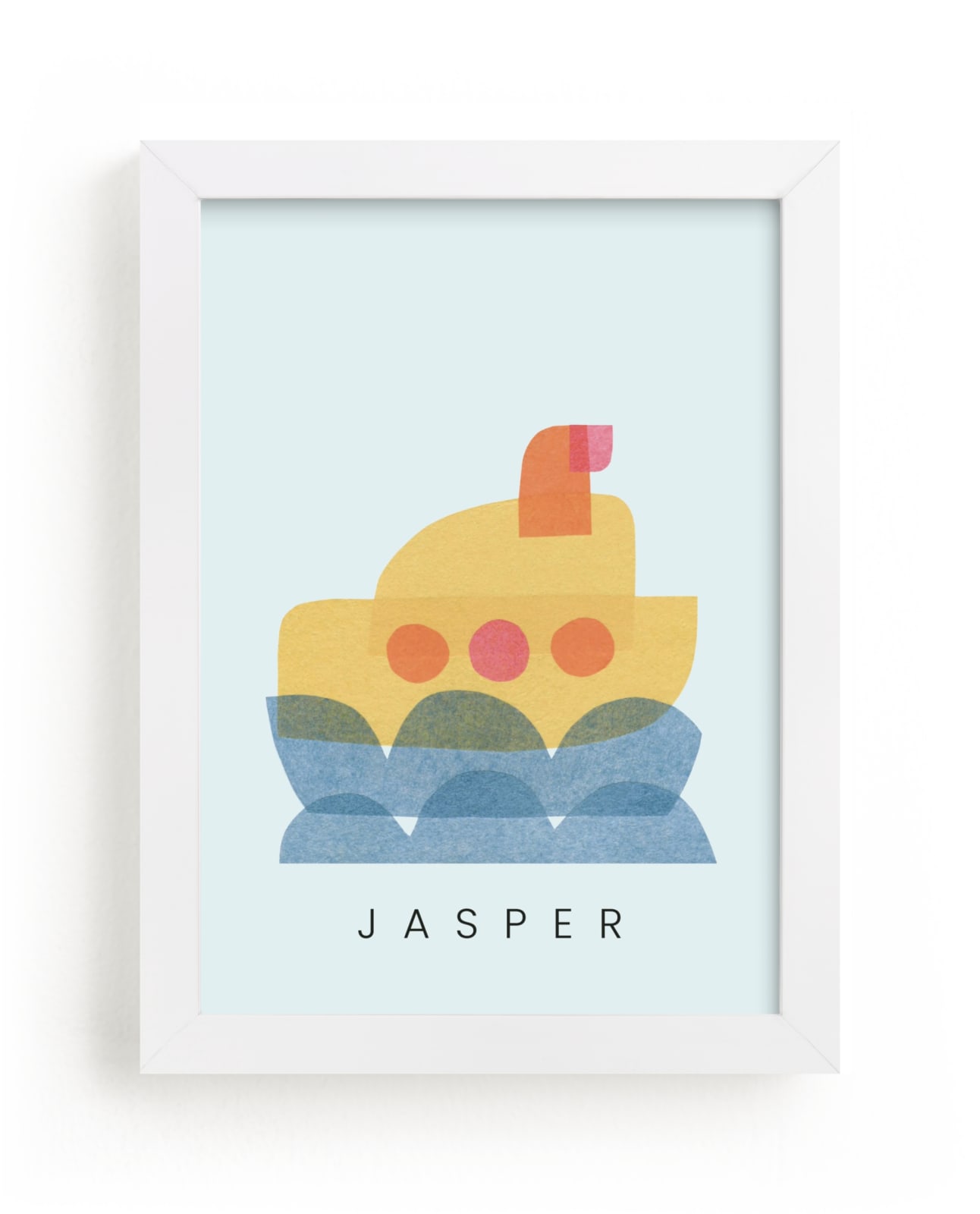 "paper submarine" - Custom Open Edition Nursery Art Print by Carrie Moradi in beautiful frame options and a variety of sizes.