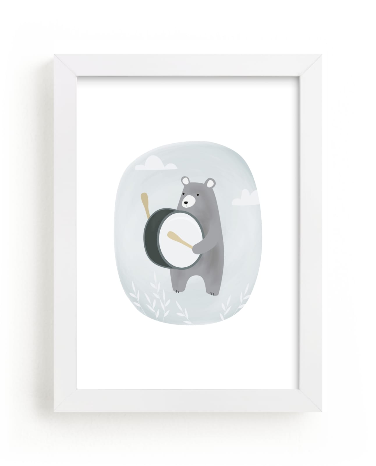 "drummer bear" - Limited Edition Art Print by Faith Dorn in beautiful frame options and a variety of sizes.