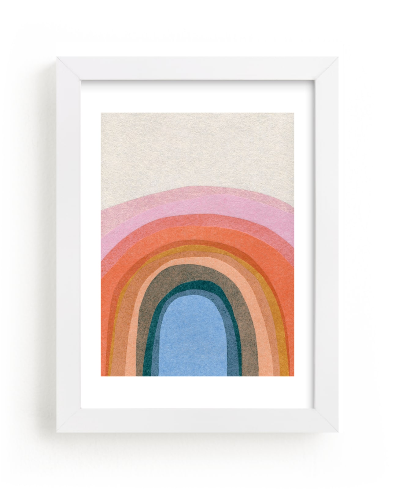 "Rainbow Hill" - Limited Edition Art Print by Carrie Moradi in beautiful frame options and a variety of sizes.
