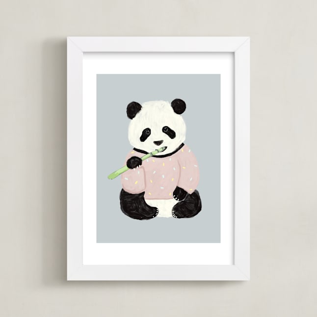 "Yum Yum Bamboo" - Limited Edition Art Print by Cass Loh in beautiful frame options and a variety of sizes.