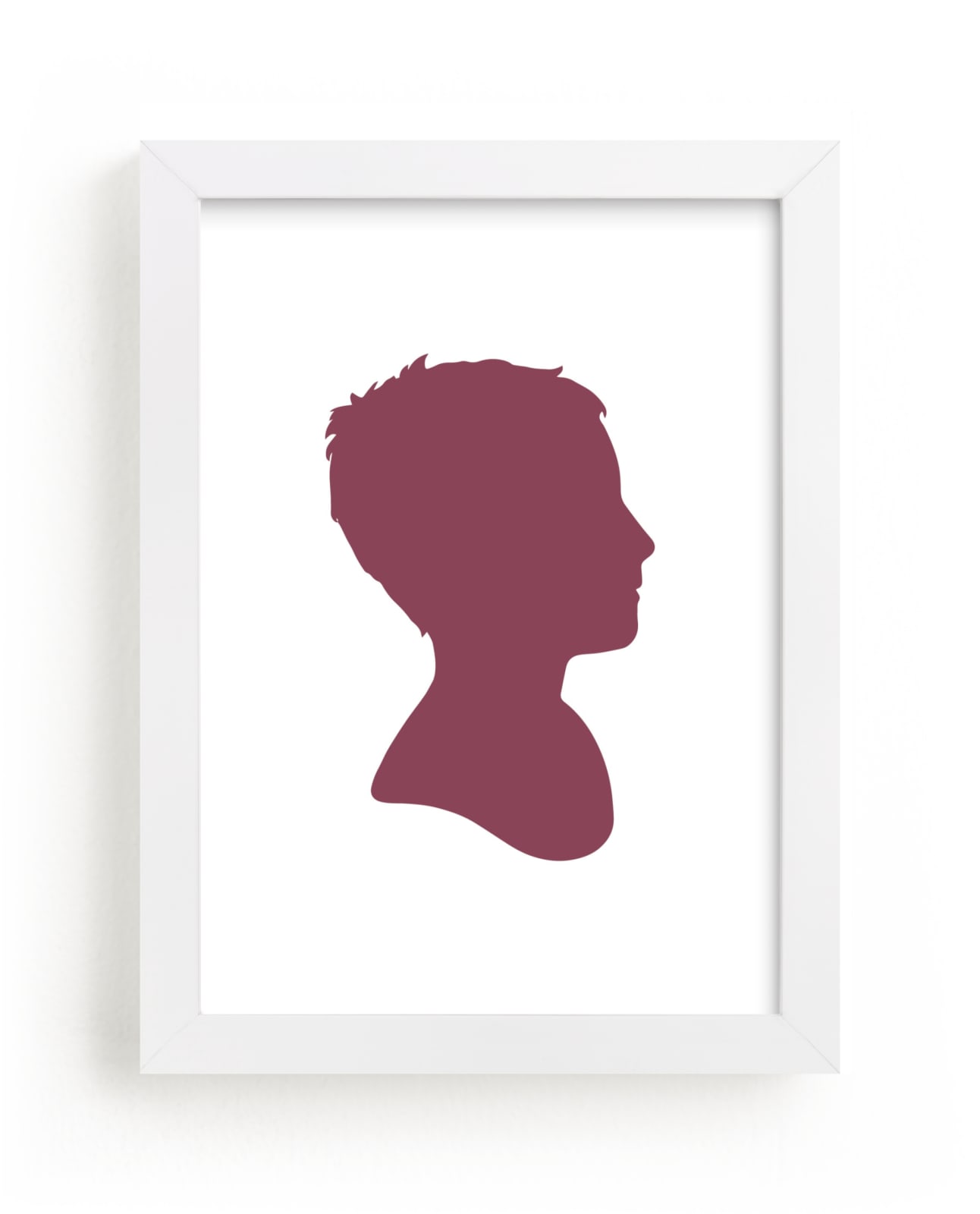 This is a red silhouette art by Minted called Custom Silhouette Art.