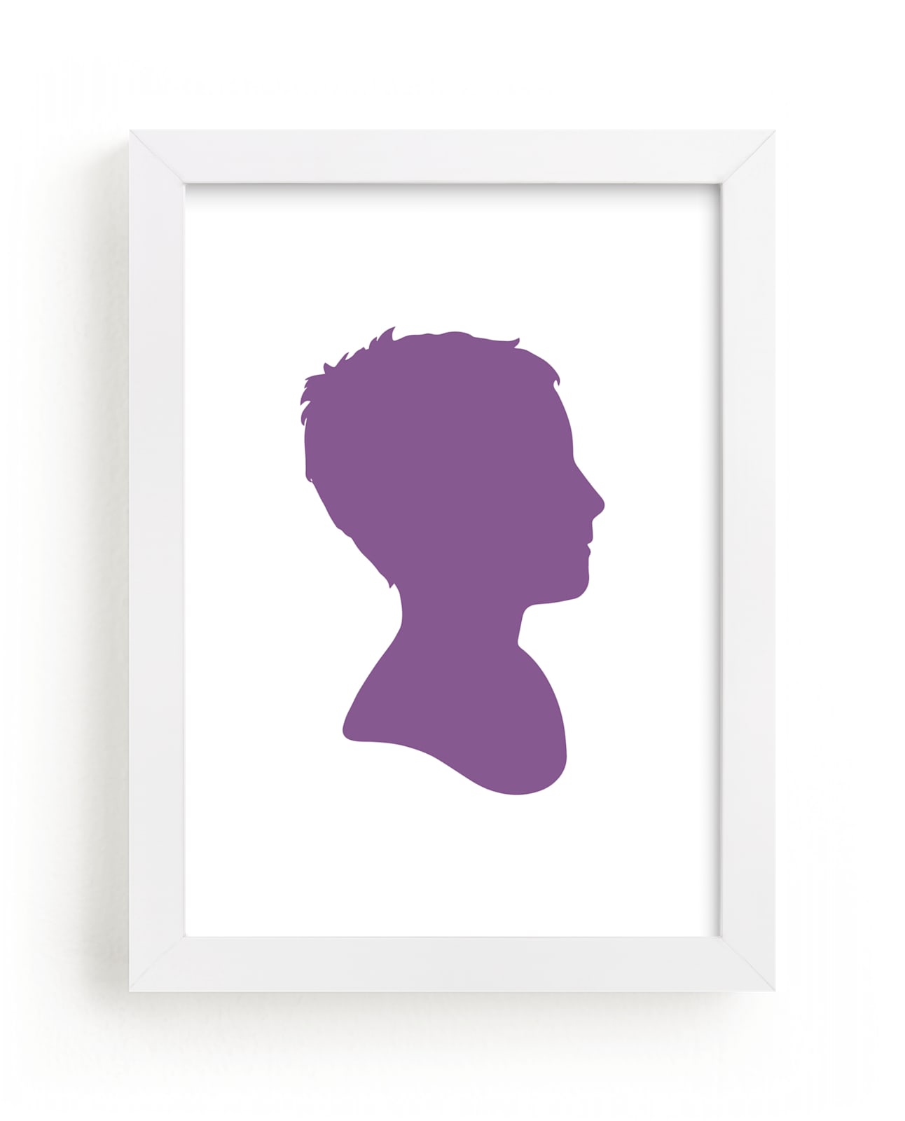 This is a purple silhouette art by Minted called Custom Silhouette Art.