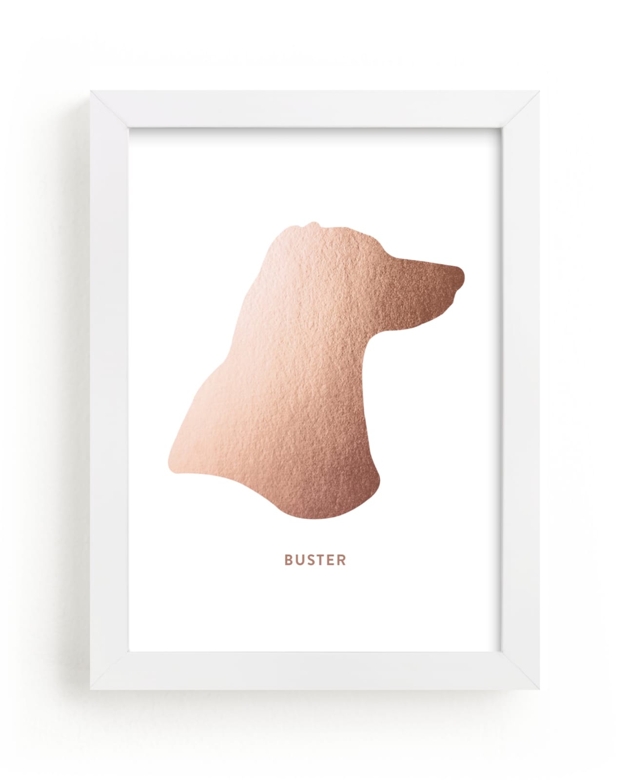 "Custom Pet Silhouette Foil Art" - Completely Custom Foil-pressed Silhouette Art Print by Minted in beautiful frame options and a variety of sizes.