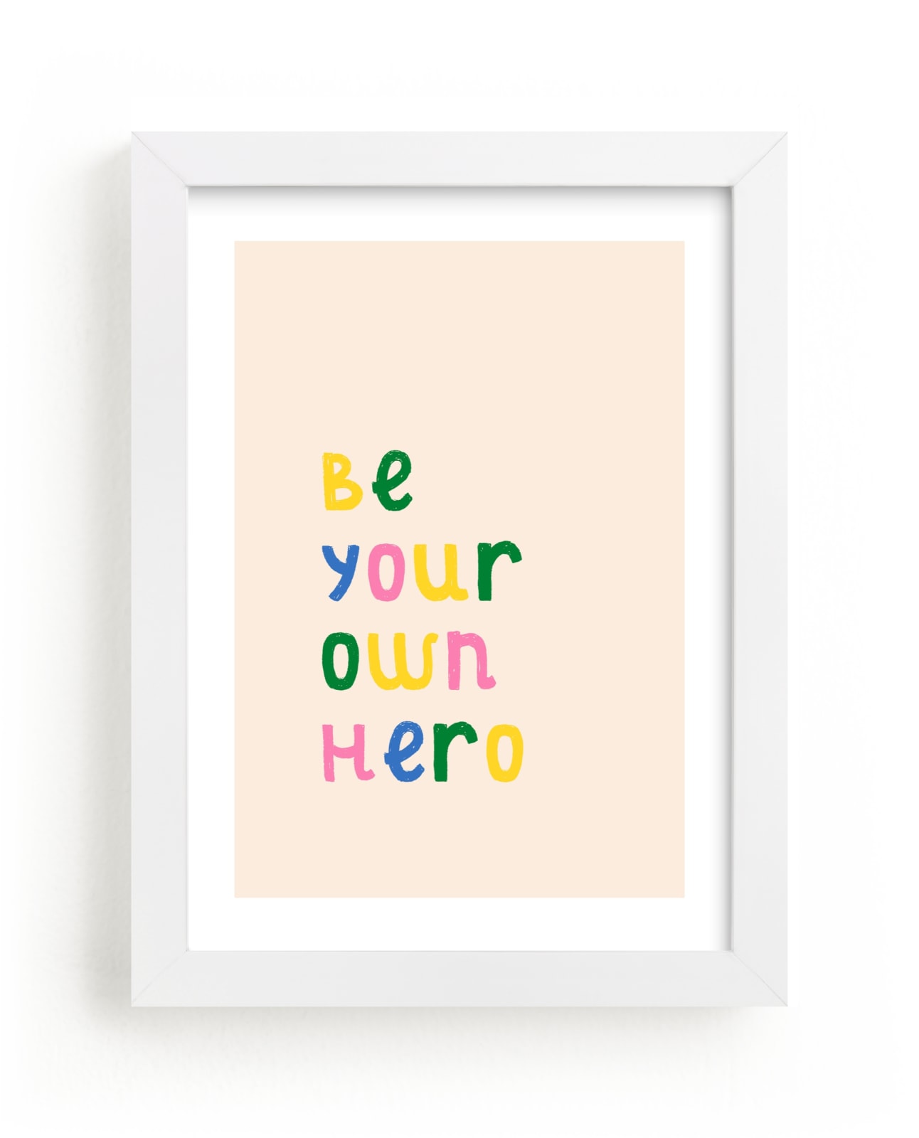 "Be Your Own Hero" - Limited Edition Art Print by Iveta Angelova in beautiful frame options and a variety of sizes.