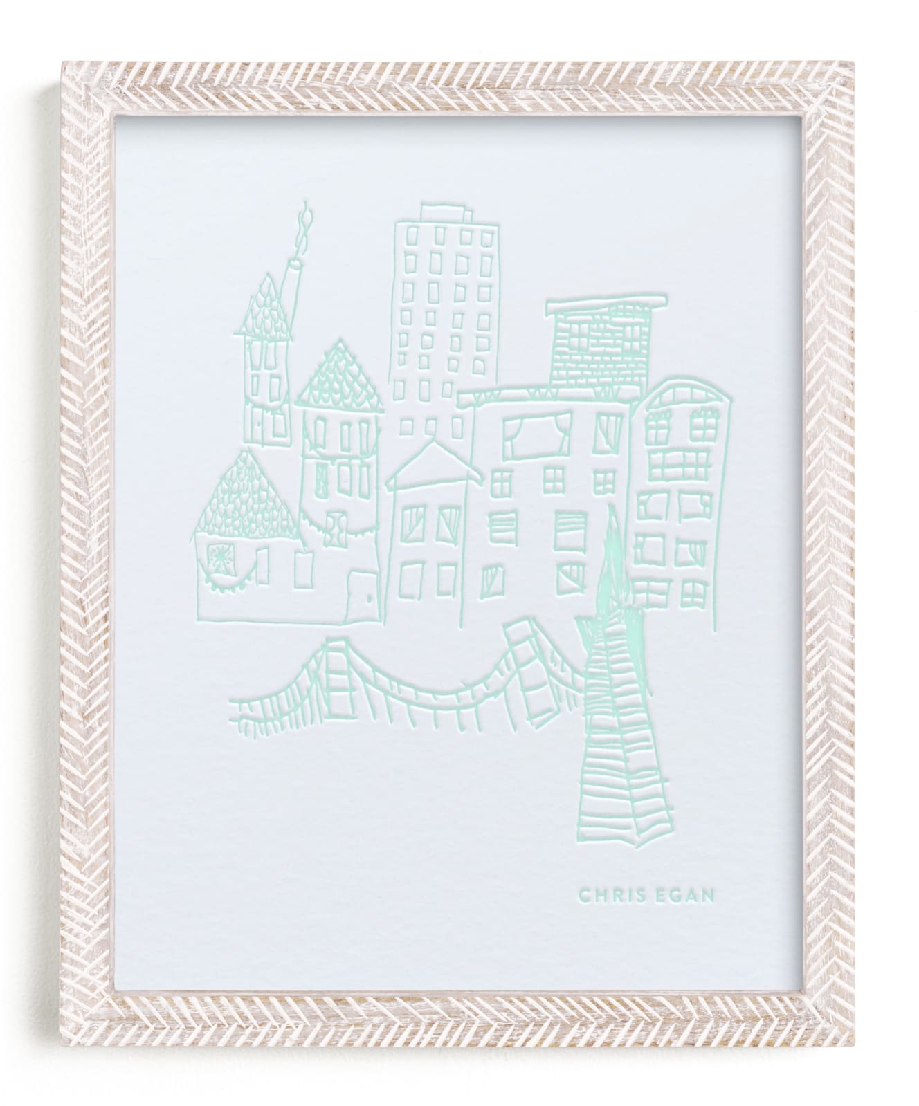 "Your Drawing as Letterpress Art Print" - Completely Custom Letterpress Art by Minted in beautiful frame options and a variety of sizes.