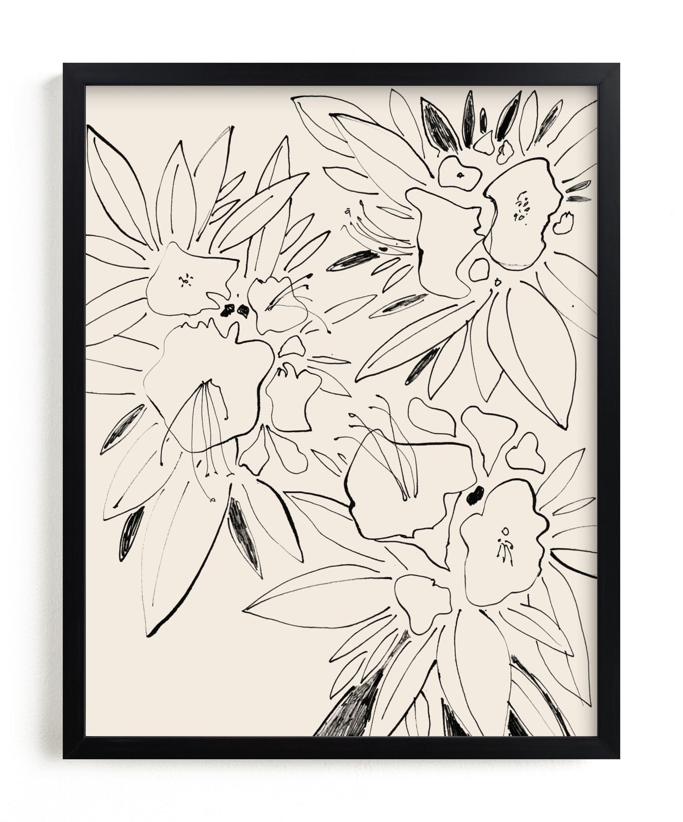 "Azalea en Noir" - Limited Edition Art Print by Catilustre in beautiful frame options and a variety of sizes.