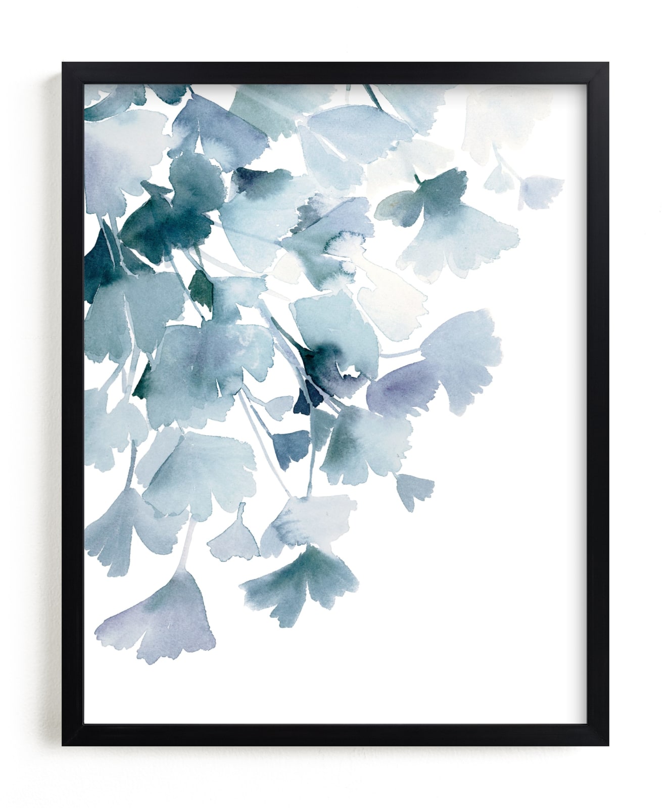"Blue Ginkgo" - Limited Edition Art Print by Yao Cheng Design in beautiful frame options and a variety of sizes.