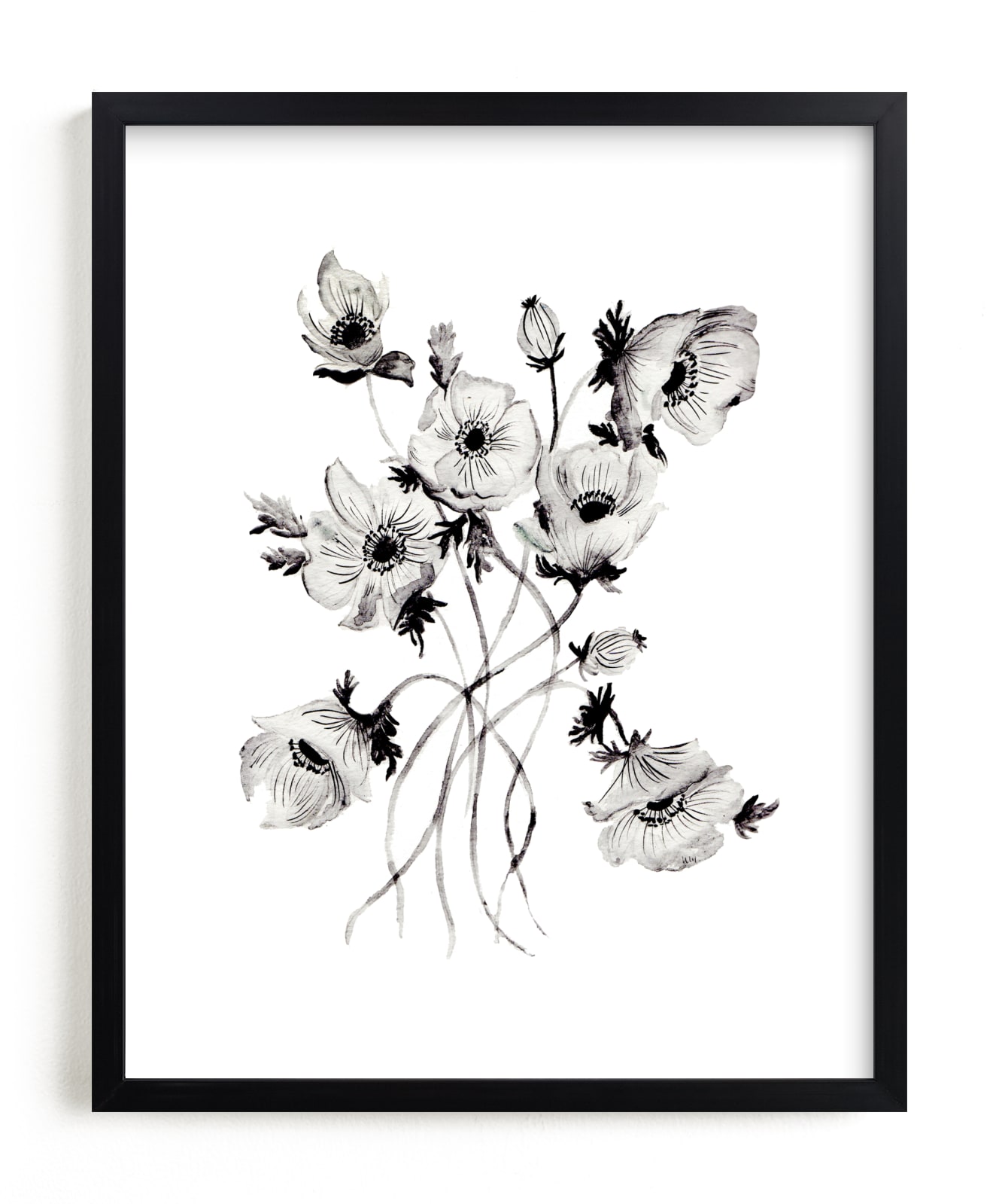 "Greyscale Poppies" - Limited Edition Art Print by Shannon Kirsten in beautiful frame options and a variety of sizes.