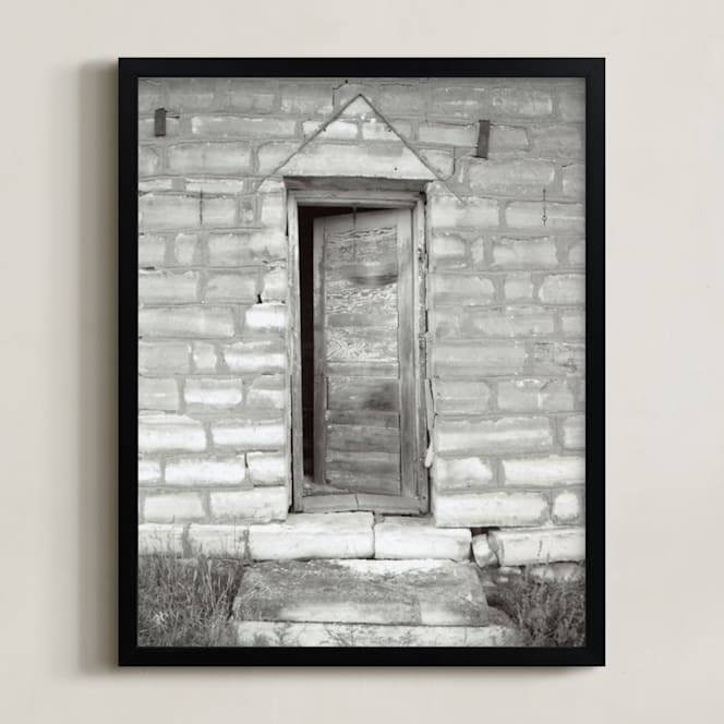 "Stone Entrance" - Art Print in Stone Brown by Eric Eikenbary - Framed