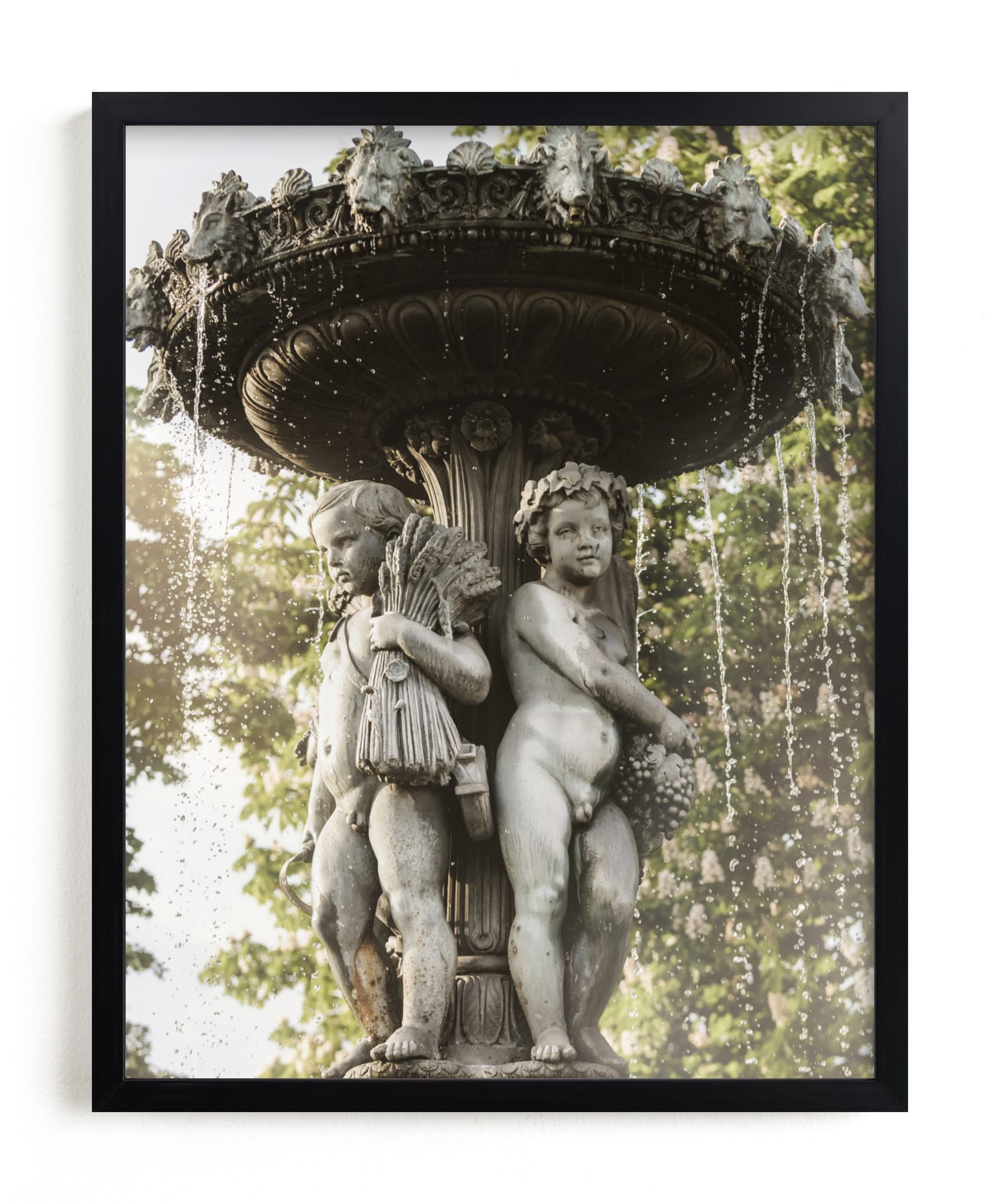 "Fontaine du Cirque" by Anne Ciotola in beautiful frame options and a variety of sizes.