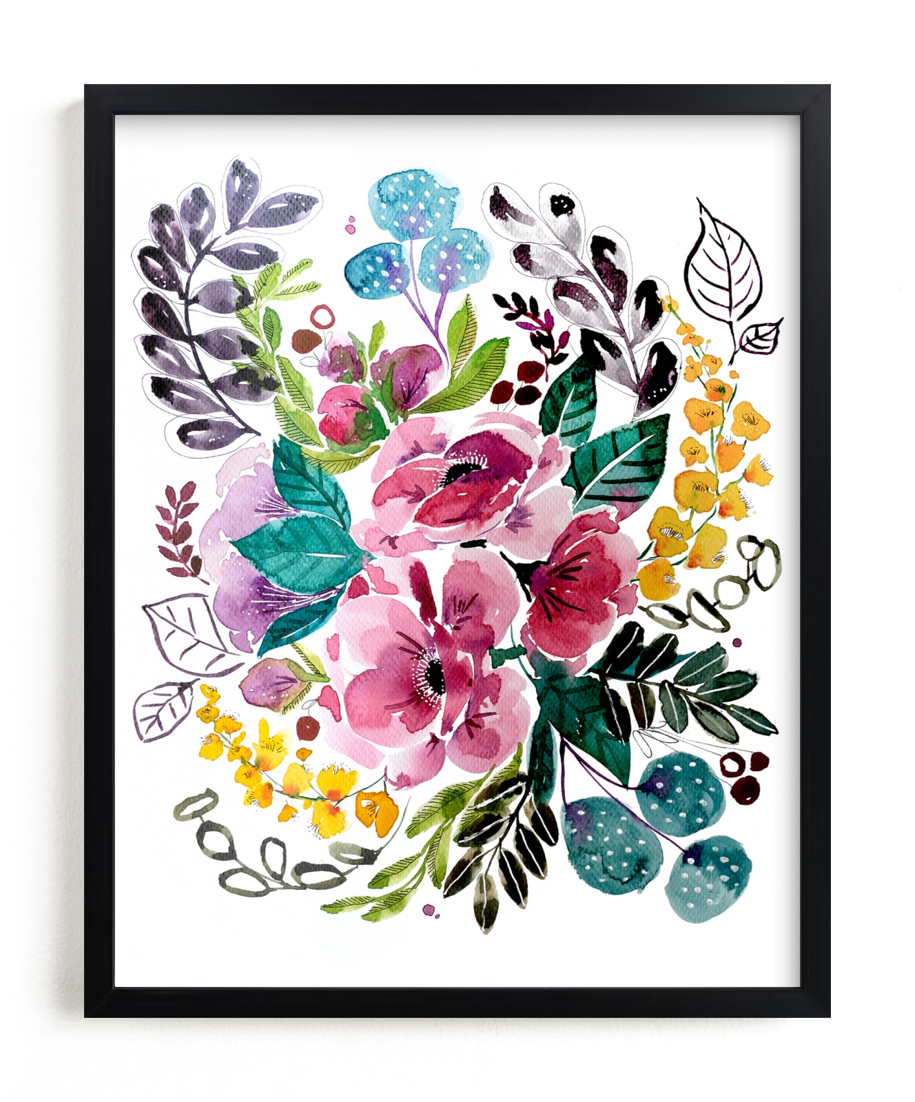 "Watercolor Botanicals2" by Stick and Petal in beautiful frame options and a variety of sizes.