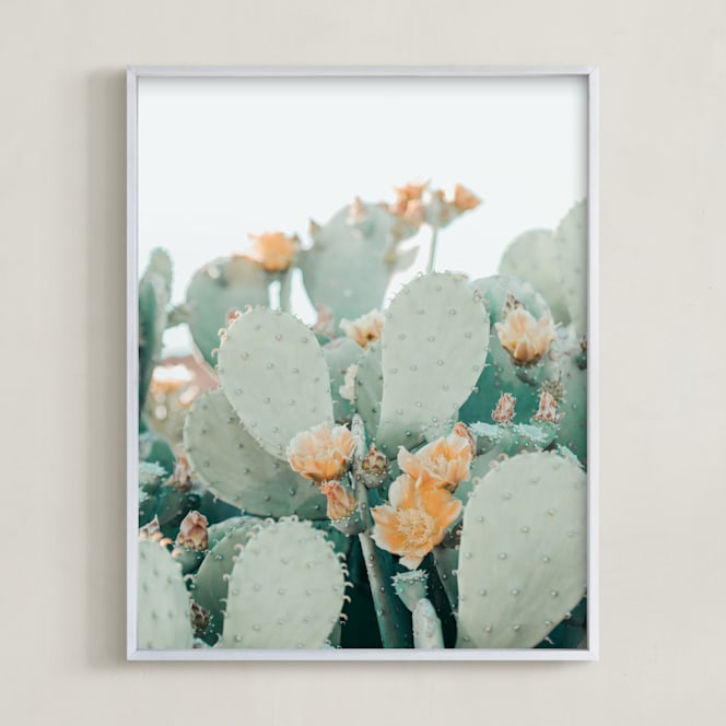"Paul" - Art Print in desert sage by Kristi Jackson - Framed