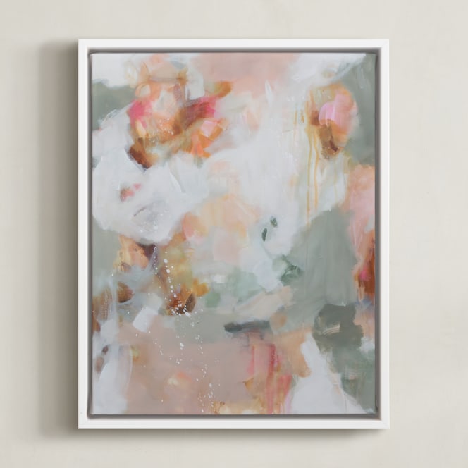 "Lizavetta Blush II" - Art Print in Blush by Marissa DeCinque - Framed Canvas