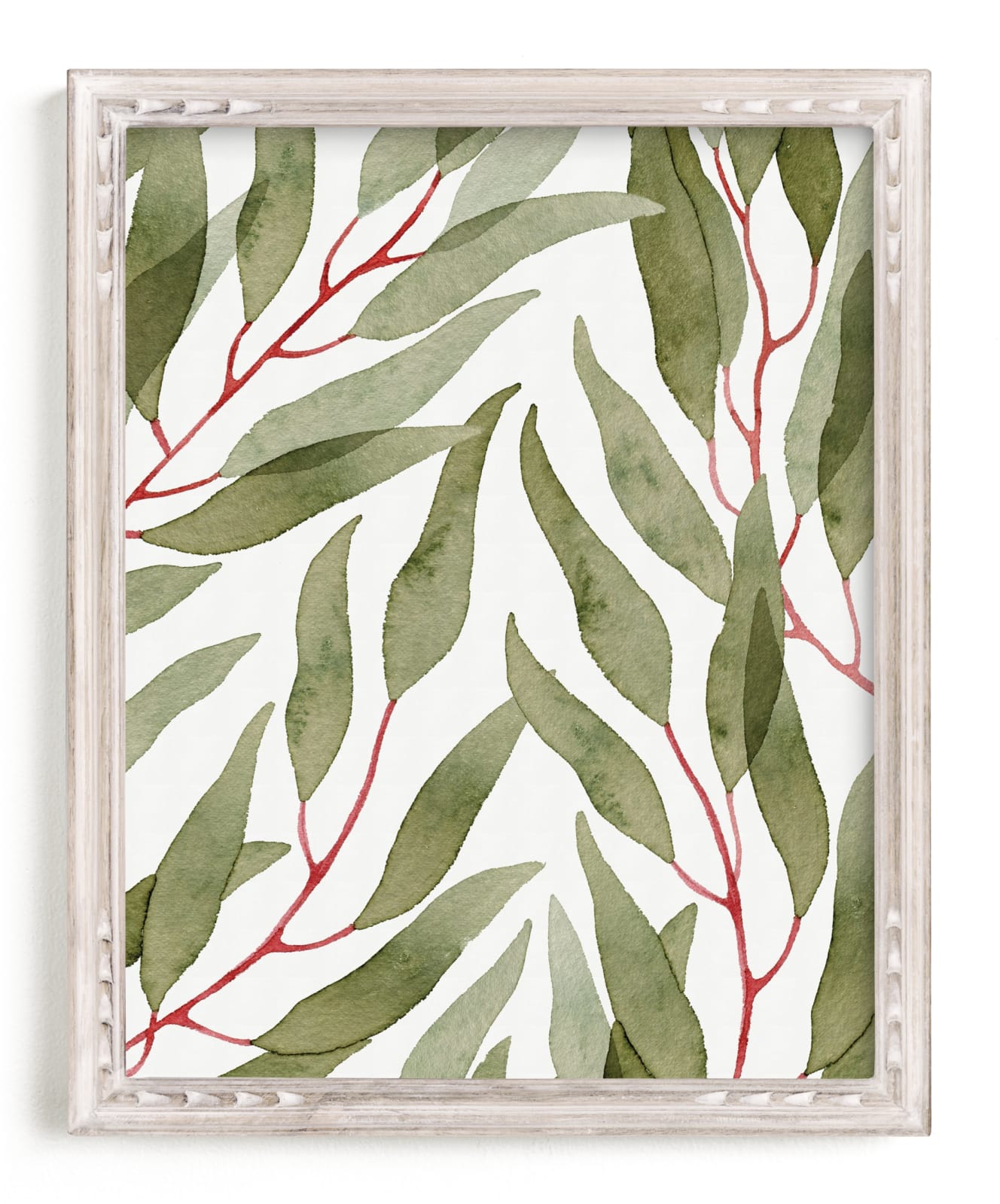 "Eucalyptus Leaves of Olive Green Color" - Art Print by Helga Wigandt in beautiful frame options and a variety of sizes.