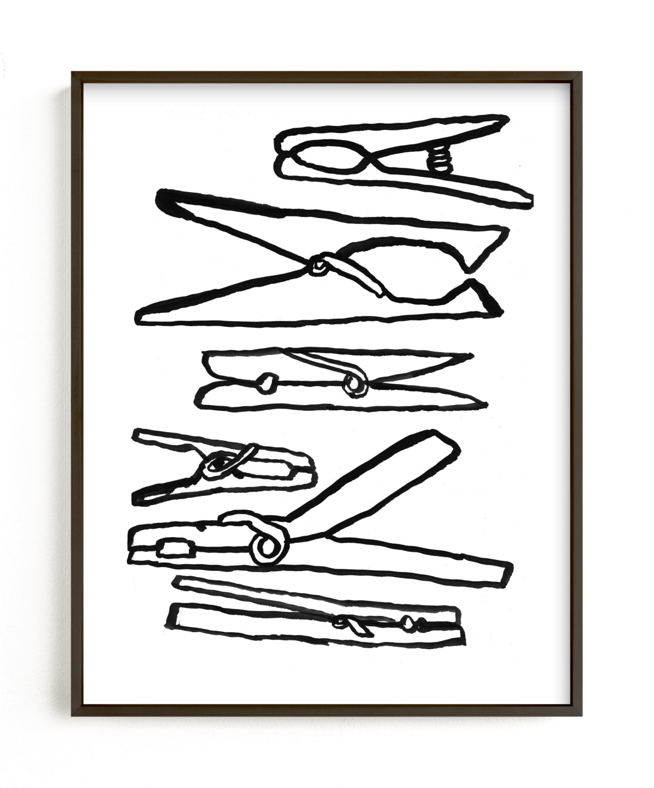"Clothespins 2" - Limited Edition Art Print by Elliot Stokes in beautiful frame options and a variety of sizes.