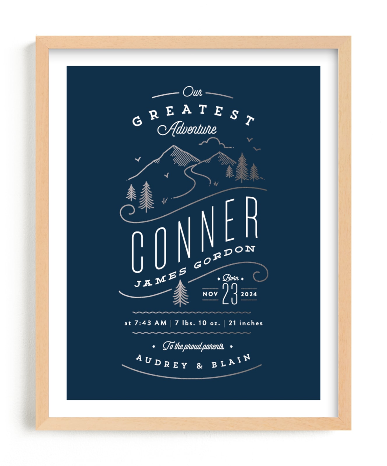 "Greatest Journey" - Foil-pressed Custom Open Edition Children's Art Print by Jennifer Wick in beautiful frame options and a variety of sizes.