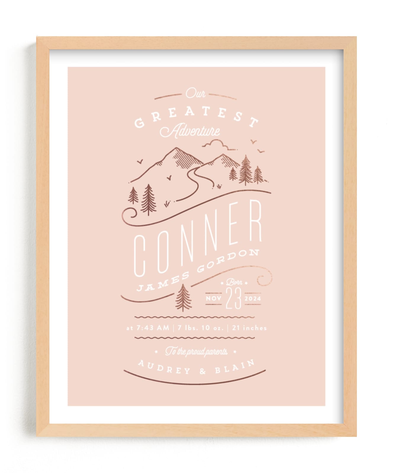 "Greatest Journey" - Foil-pressed Custom Open Edition Children's Art Print by Jennifer Wick in beautiful frame options and a variety of sizes.
