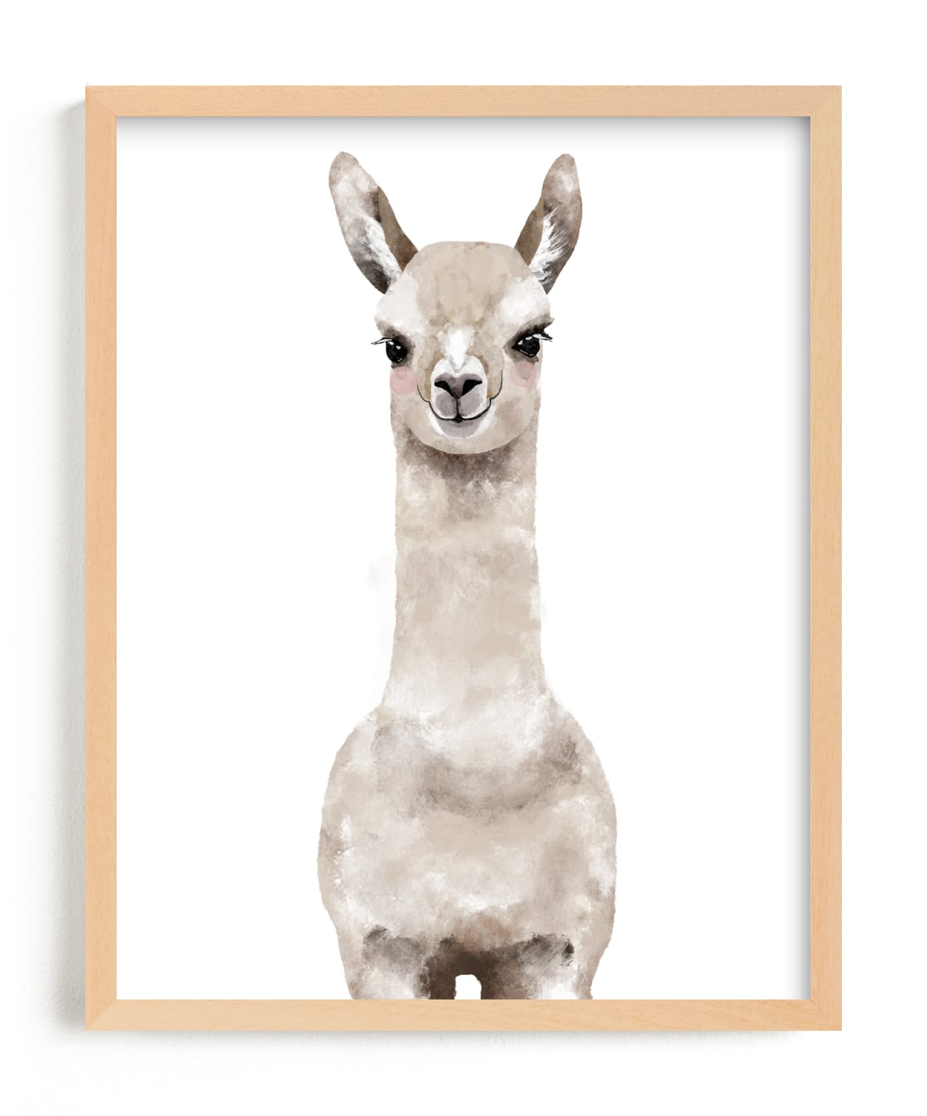 "Baby Animal Llama" - Limited Edition Art Print by Cass Loh in beautiful frame options and a variety of sizes.