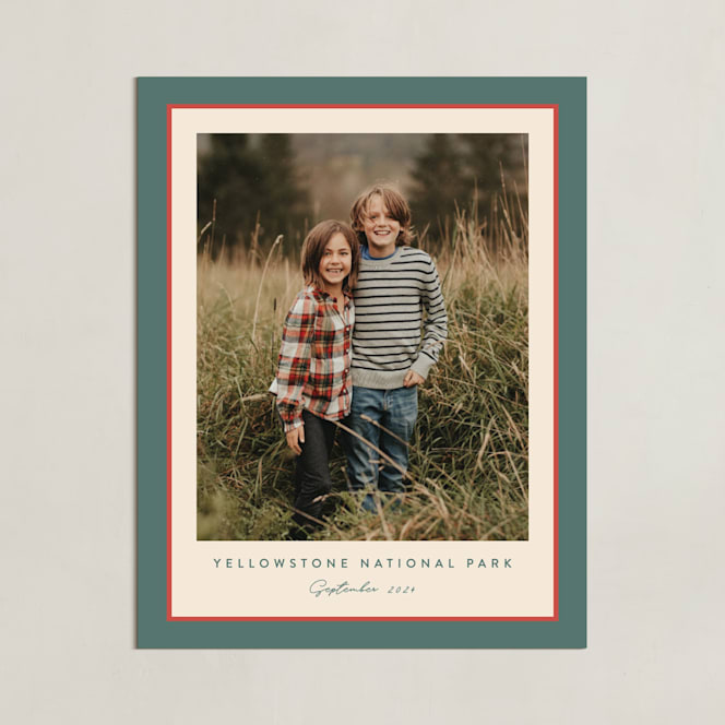 "Ribbon Frame: Portrait Framed Photo" - Framed Photo in Sprig by Carolyn MacLaren - Unframed