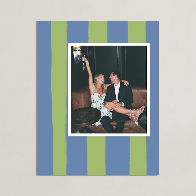 "Striped Mat: Framed Photo" - Framed Photo in Kiwi by Cindy Reynolds - Unframed