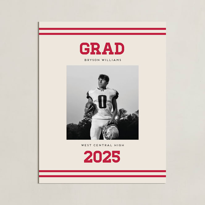 "Team Grad: Portrait Framed Photo" - Framed Photo in Cherry by Louise Kay - Unframed