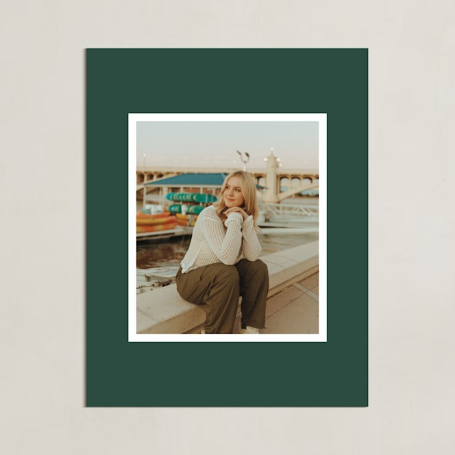 "Color Border: Portrait Framed Photo" - Framed Photo in Green by Minted - Unframed