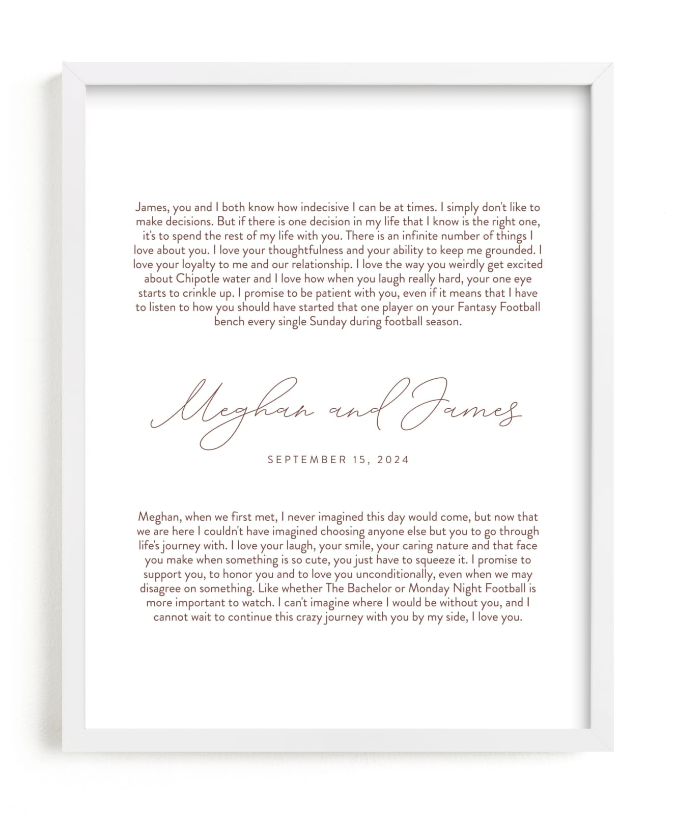 Our Vows Art Print by Minted