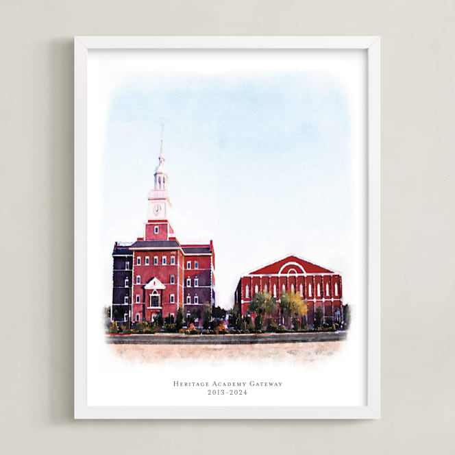 "Your Campus: Portrait Orientation Custom Print" - Custom Print in Paper by Minted - Framed