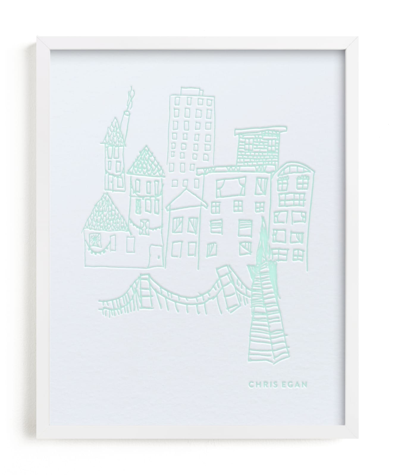 This is a green photos to art by Minted called Your Drawing as Letterpress Art Print.