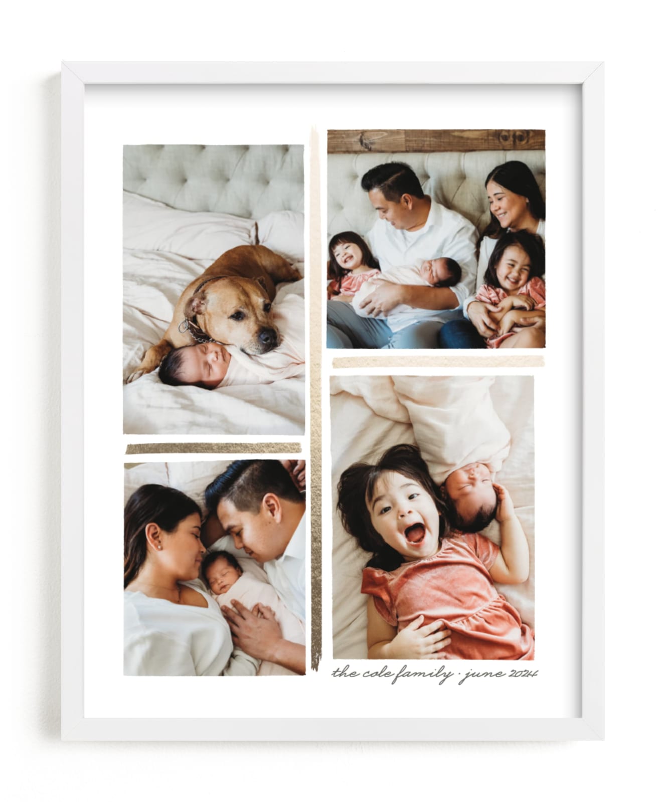 "4 Photo Collage" - Foil-pressed Photo Art by Hooray Creative in beautiful frame options and a variety of sizes.
