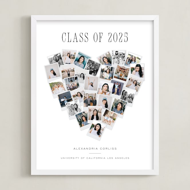 "Heart Snapshot for Grads: Framed Photo" - Framed Photo in White by Minted - Framed