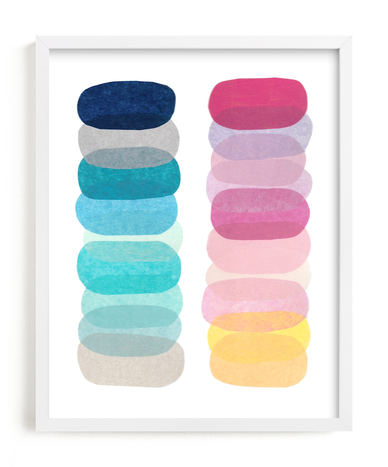 "oval totems" - Limited Edition Art Print by tina johnson in beautiful frame options and a variety of sizes.