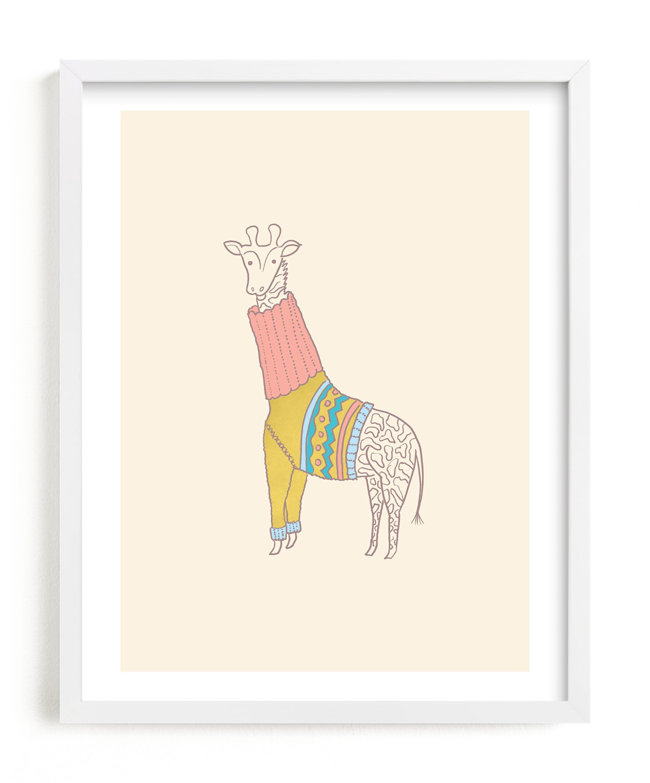 "Fiesta Turtleneck" - Limited Edition Art Print by Meg Gleason in beautiful frame options and a variety of sizes.