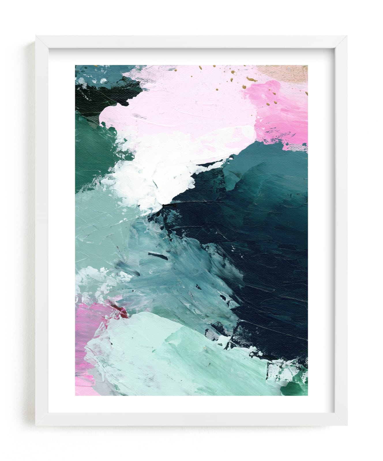 "Vivid Splash" - Art Print in Ocean by Melanie Severin - Framed