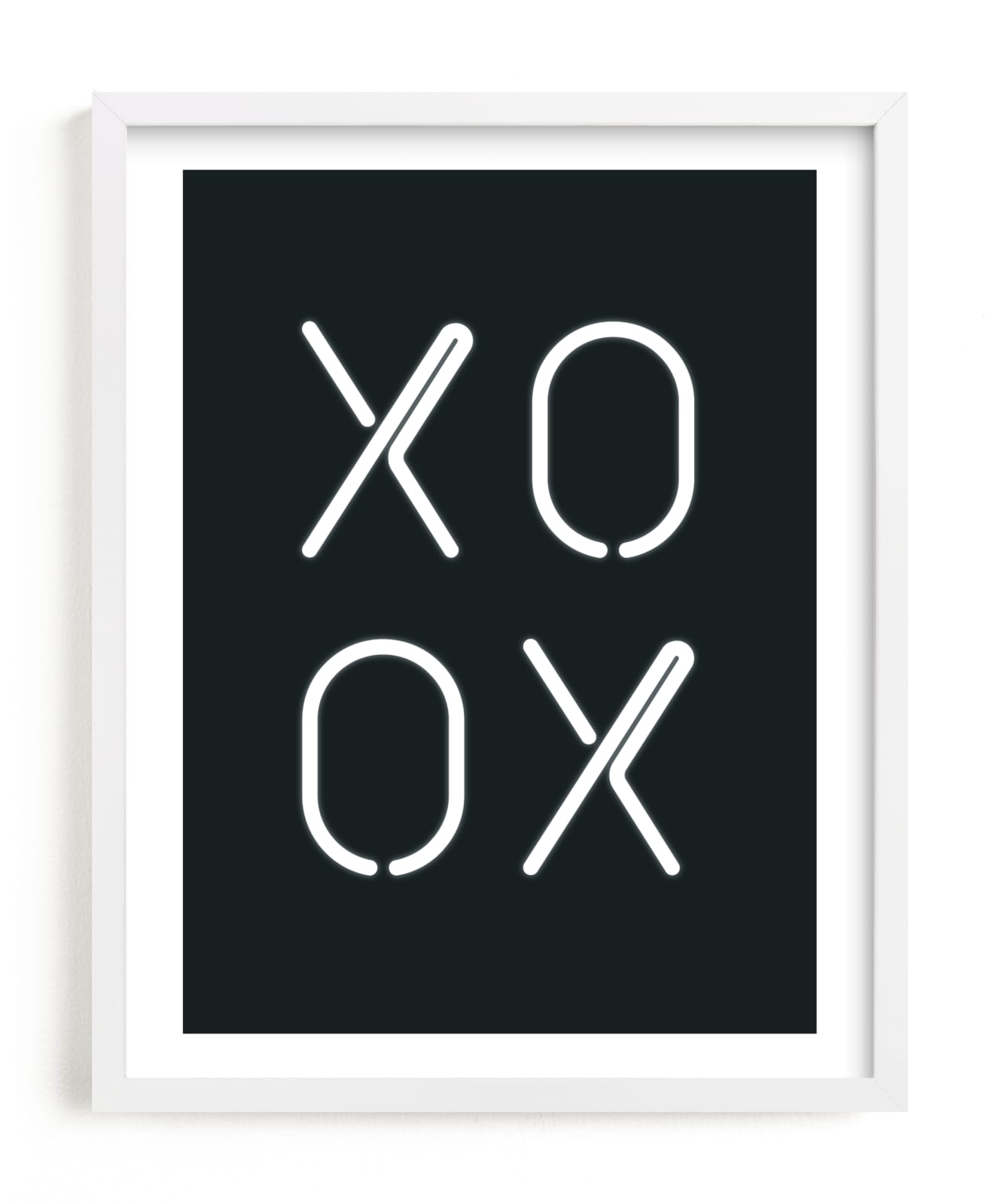 "Neon Series II: XOXO" by AK Graphics in beautiful frame options and a variety of sizes.