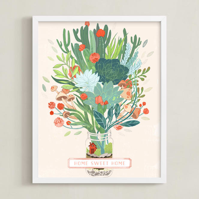Little Terrarium Succulent Illustration
