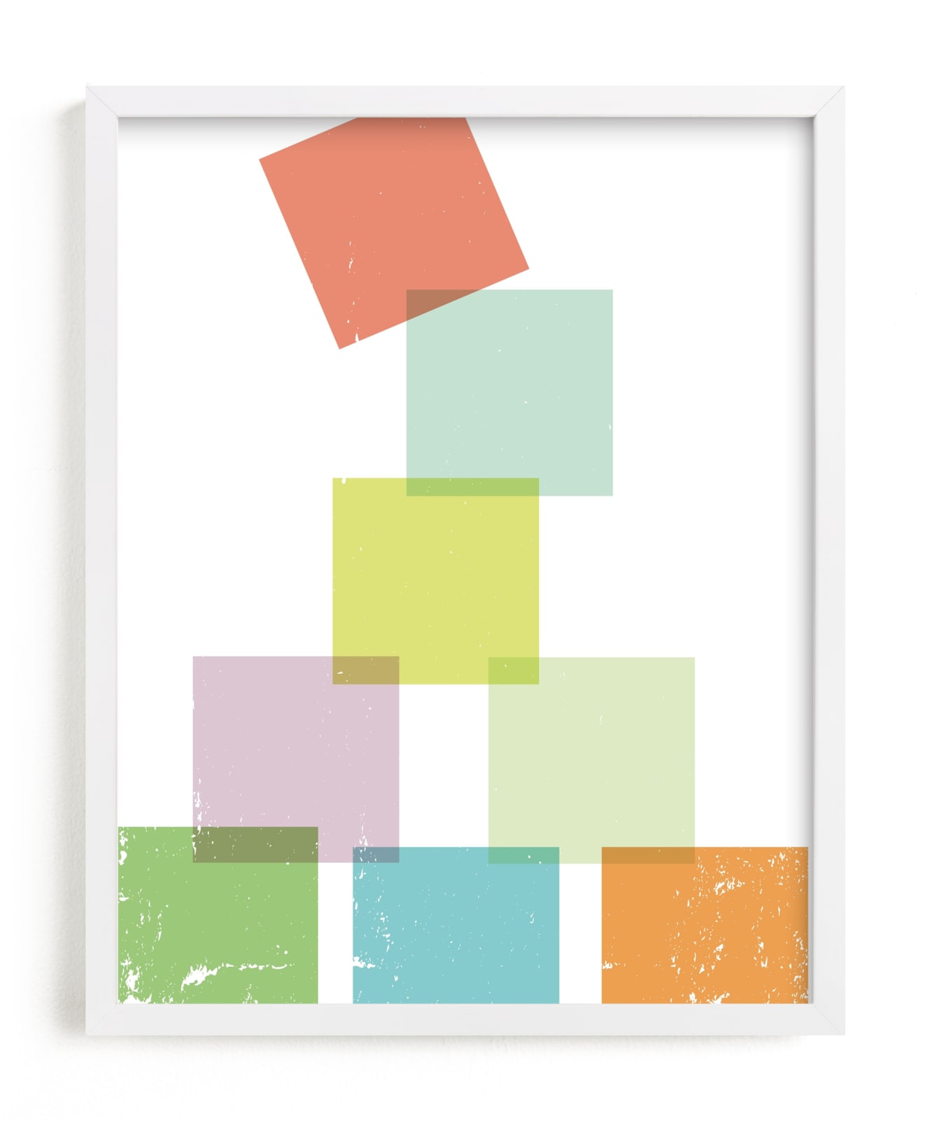 "Stack the Blocks" - Art Print by Design Lotus in beautiful frame options and a variety of sizes.