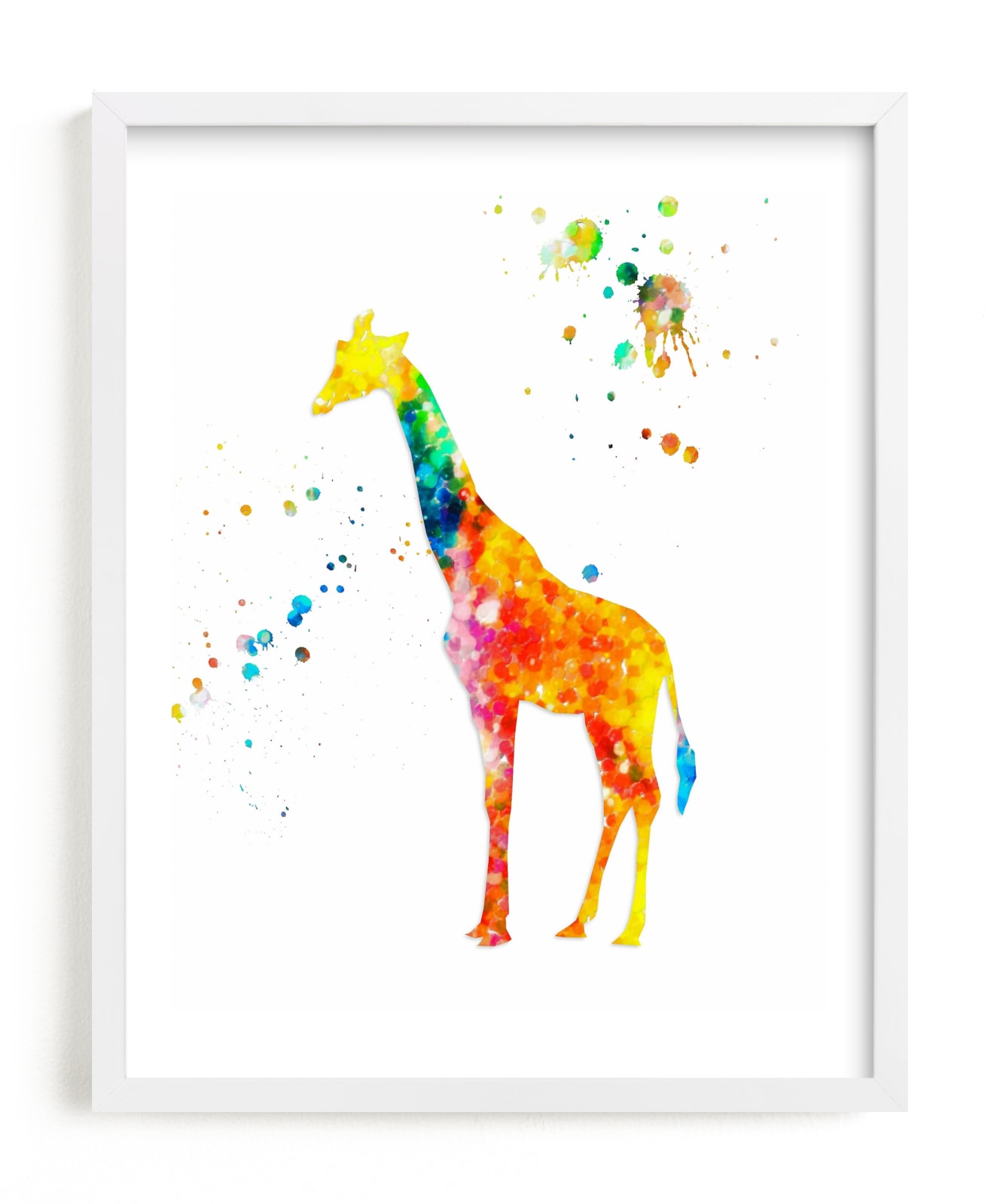"Giraffe Laugh" - Art Print by Alex Isaacs Designs in beautiful frame options and a variety of sizes.